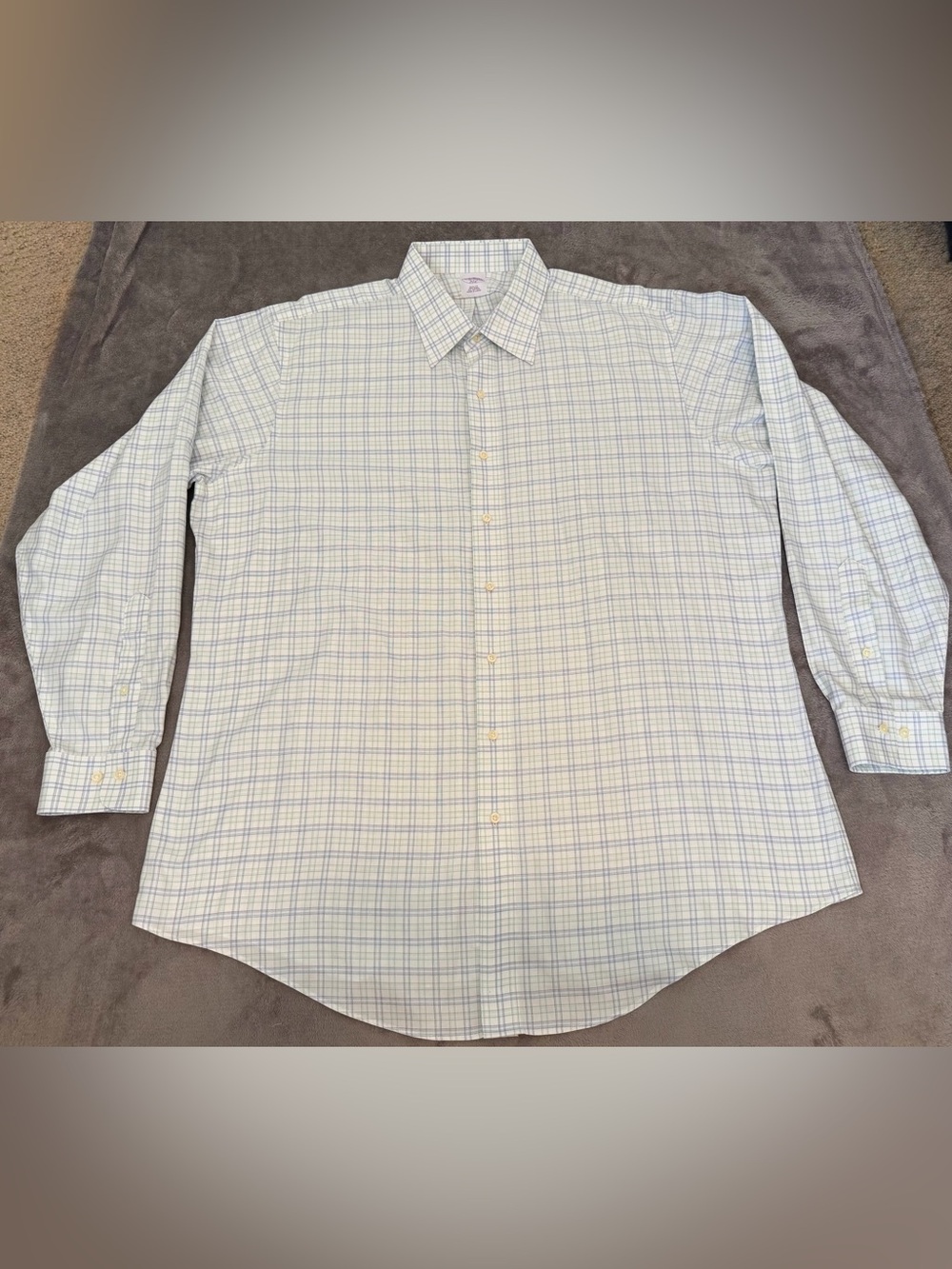Brooks Brothers - Blue Multi Color - Men’s 346 Line - Long Sleeve Button Down